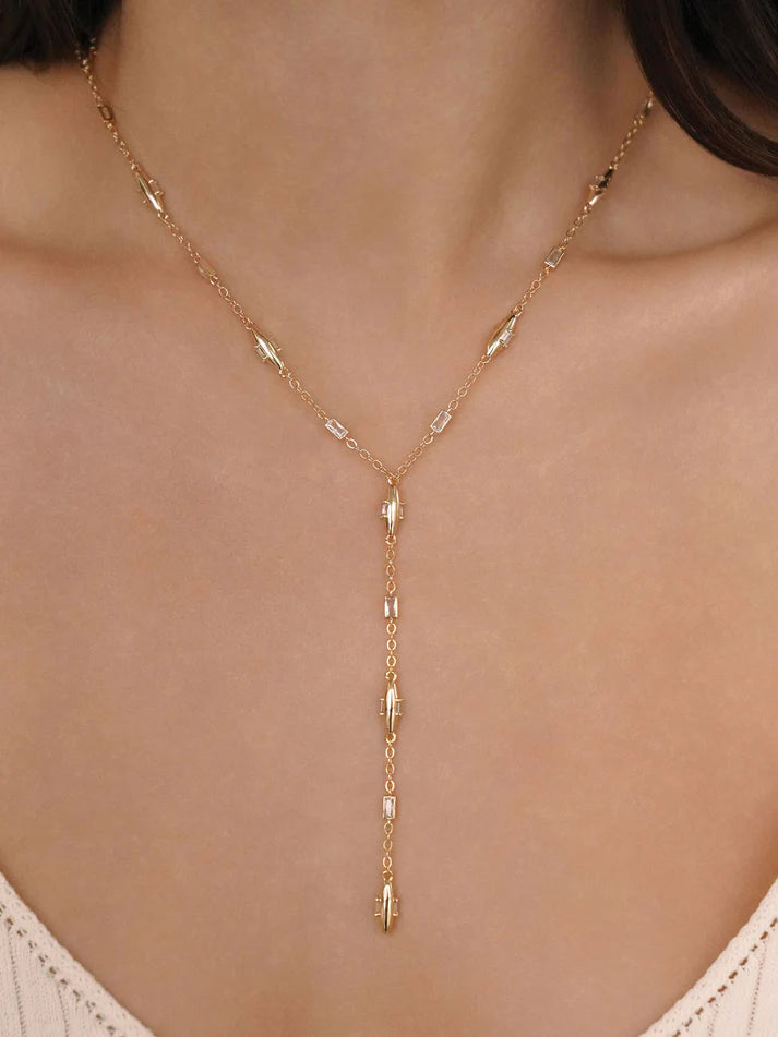 Ettika Oval Dome Lariat Necklace
