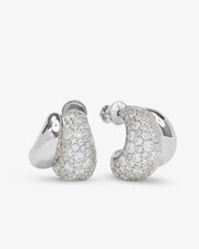 Melinda Maria Norah Loves a Pave Double Hoop Silver