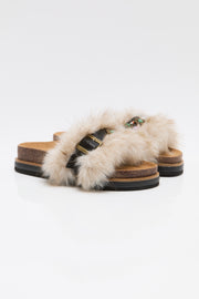 Free People Frankie Faux Fur Slide