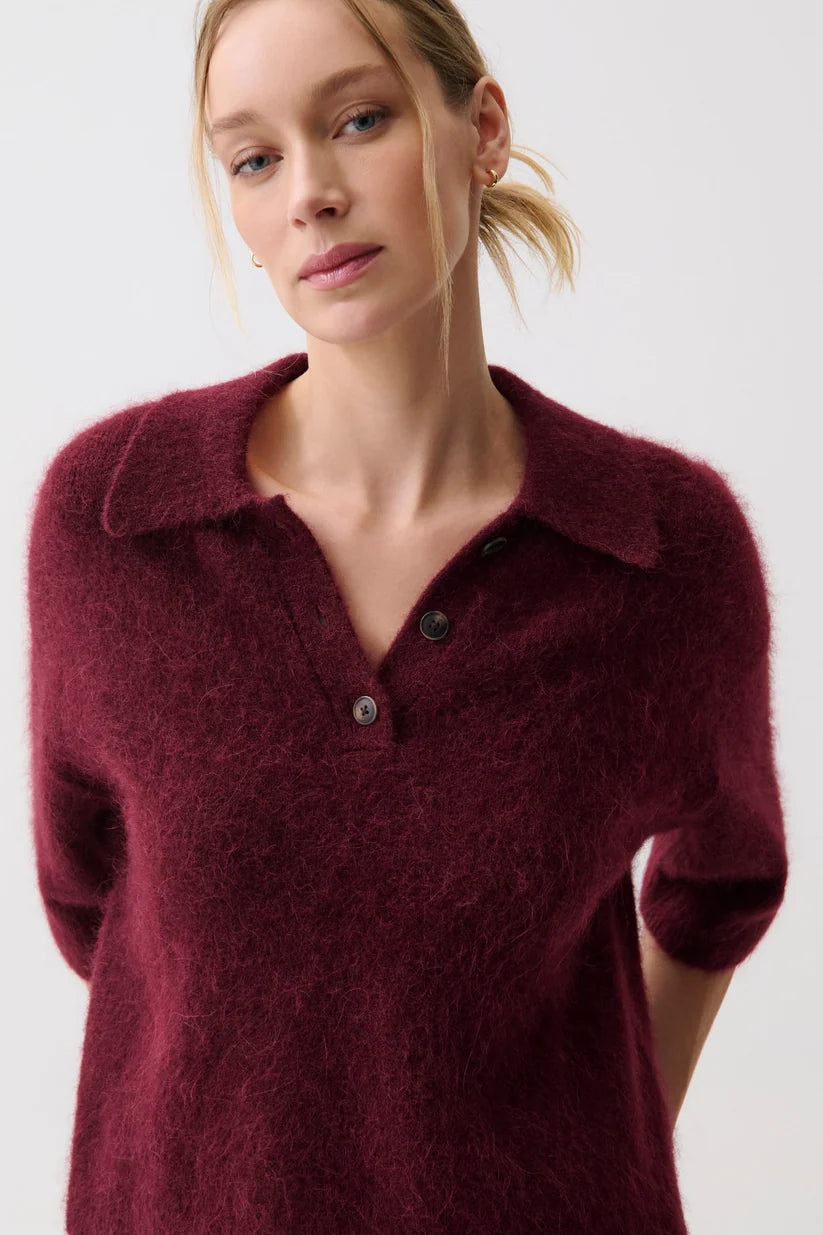 Pistola Nadya Alpaca Boxy Polo Sweater