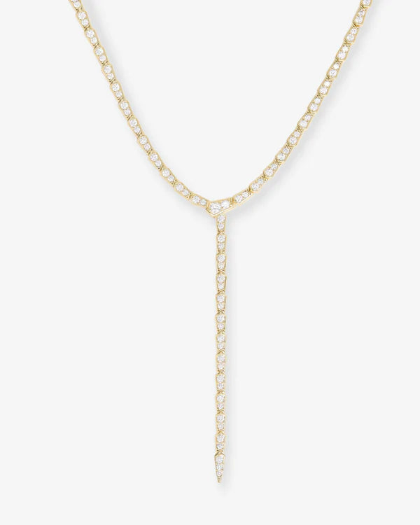 Melinda Maria Pave Serpent Lariat Necklace 16