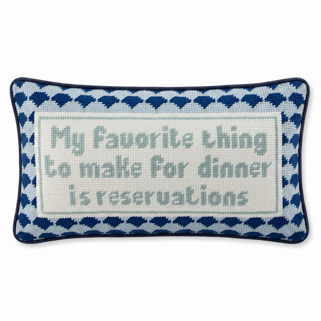 Furbish Needlepoint Pillow Reservations