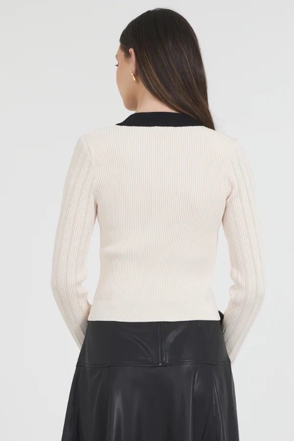 Stellah Fitted cardigan Gold Buttons