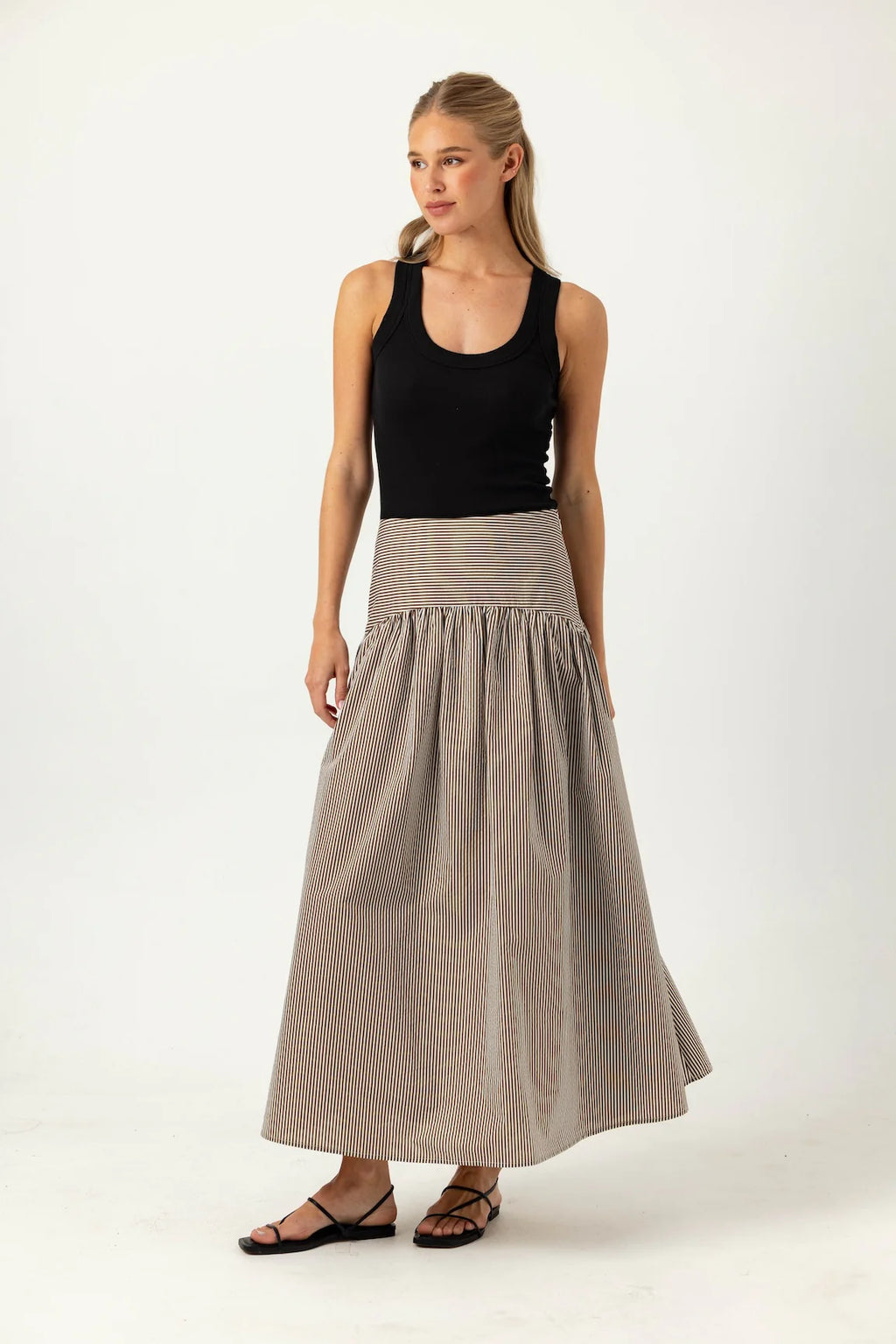 Sundays Stripe Celeste Skirt