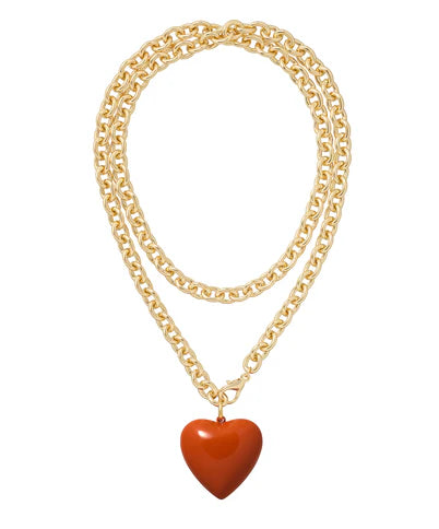 Roxanne Assoulin Puffy Heart Necklace