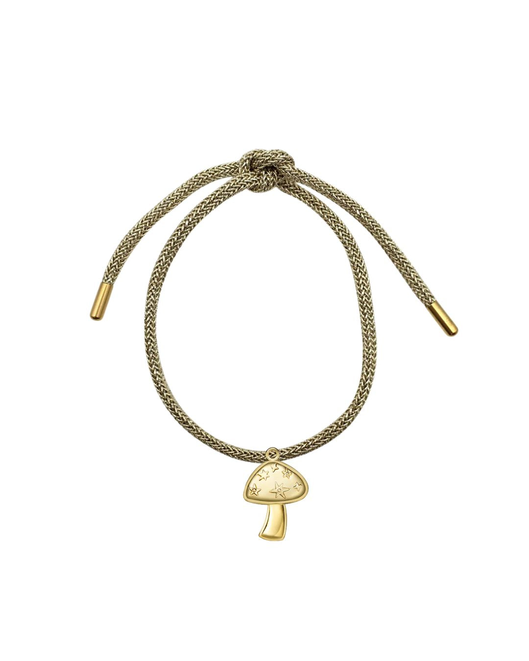 Hart Gold Lurex Bracelet Cord Shroomy Charm