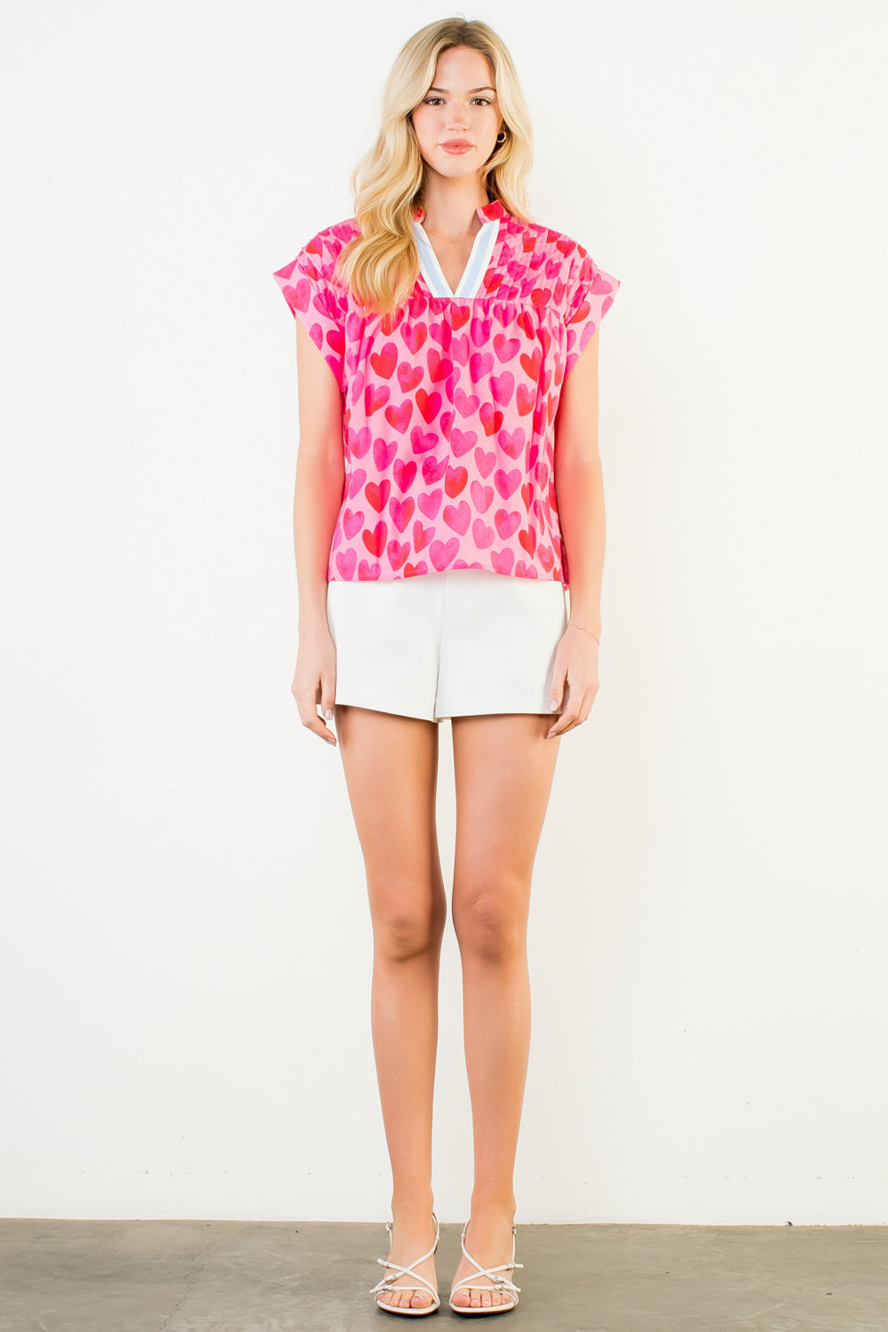 THML Heart Print Top