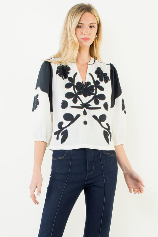 THML LS Pattern Detail Top