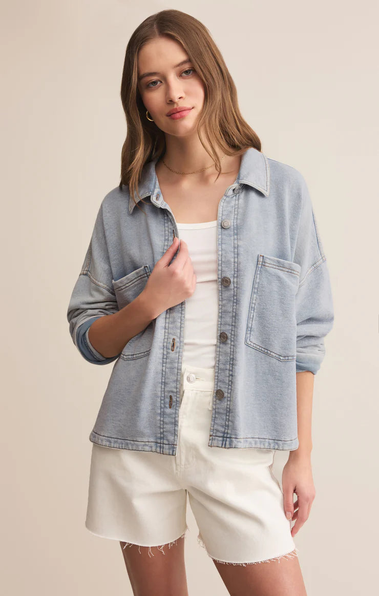 Z Supply All Day Cropped Denim Jacket