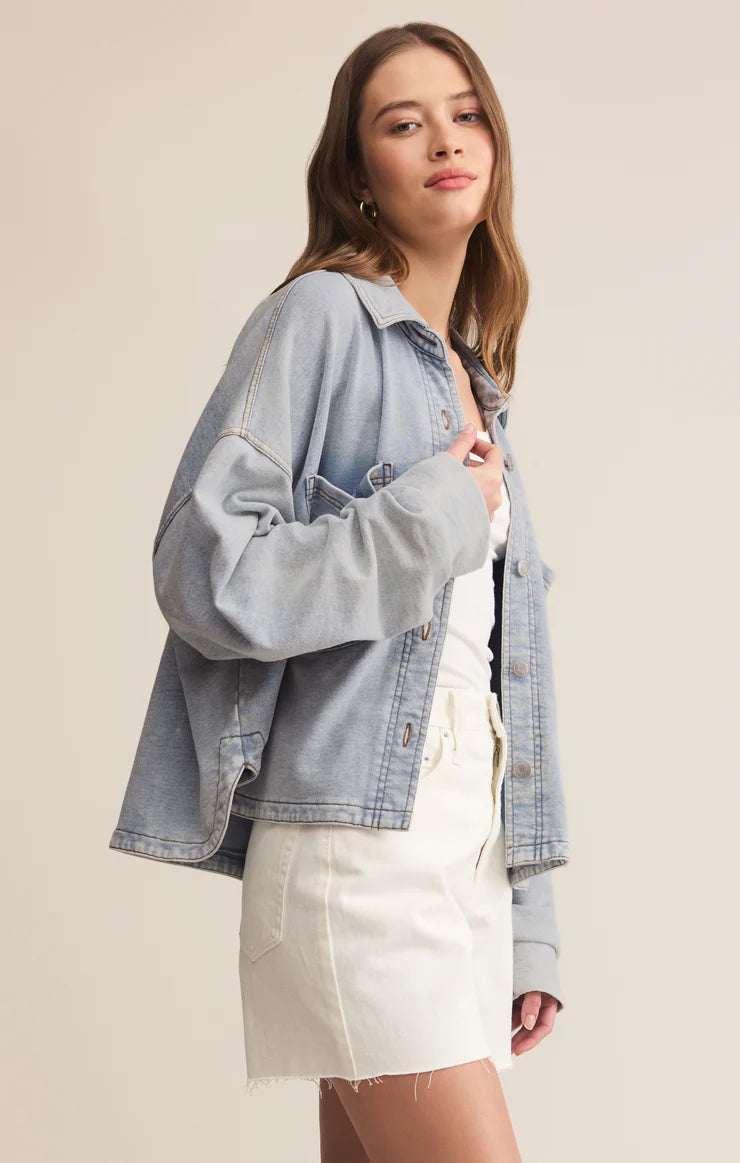 Z Supply All Day Cropped Denim Jacket