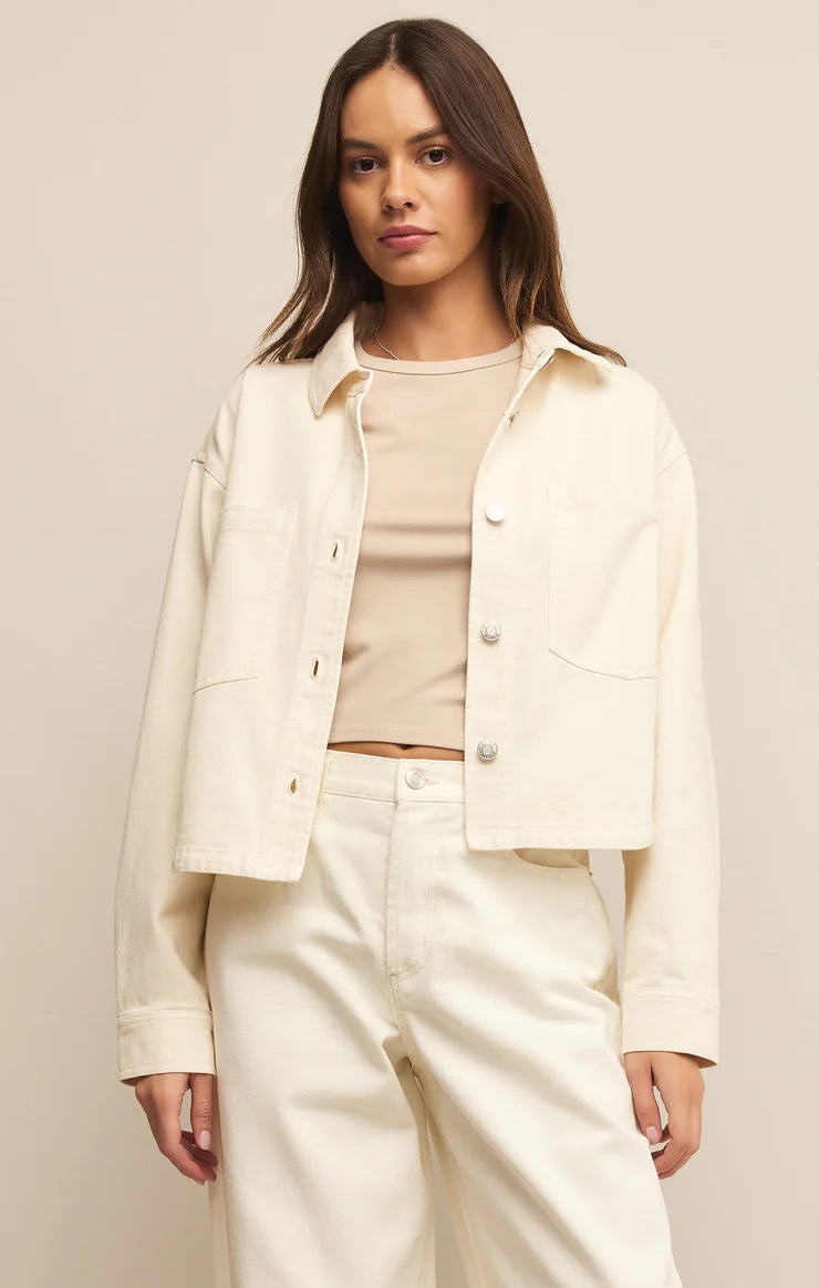 ジャケット・アウター digne summer jacket cream Z Supply All Day Cropped Denim Jacket – Indigo