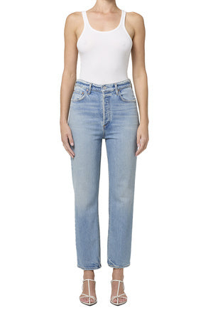 Agolde 90's Pinch Waist Crop in Ripple