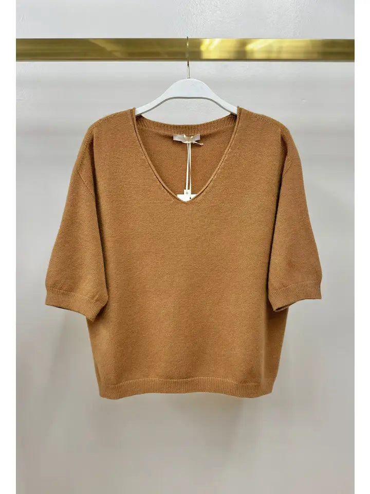 Milio Milano V-Neck 3/4 Sleeve Top