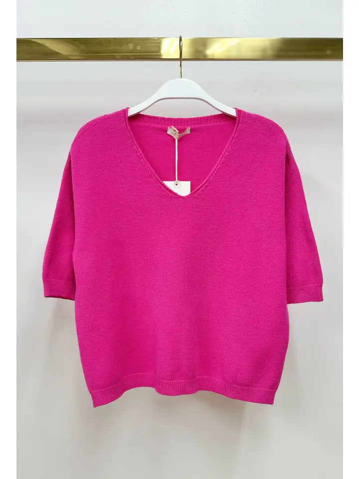 Milio Milano V-Neck 3/4 Sleeve Top