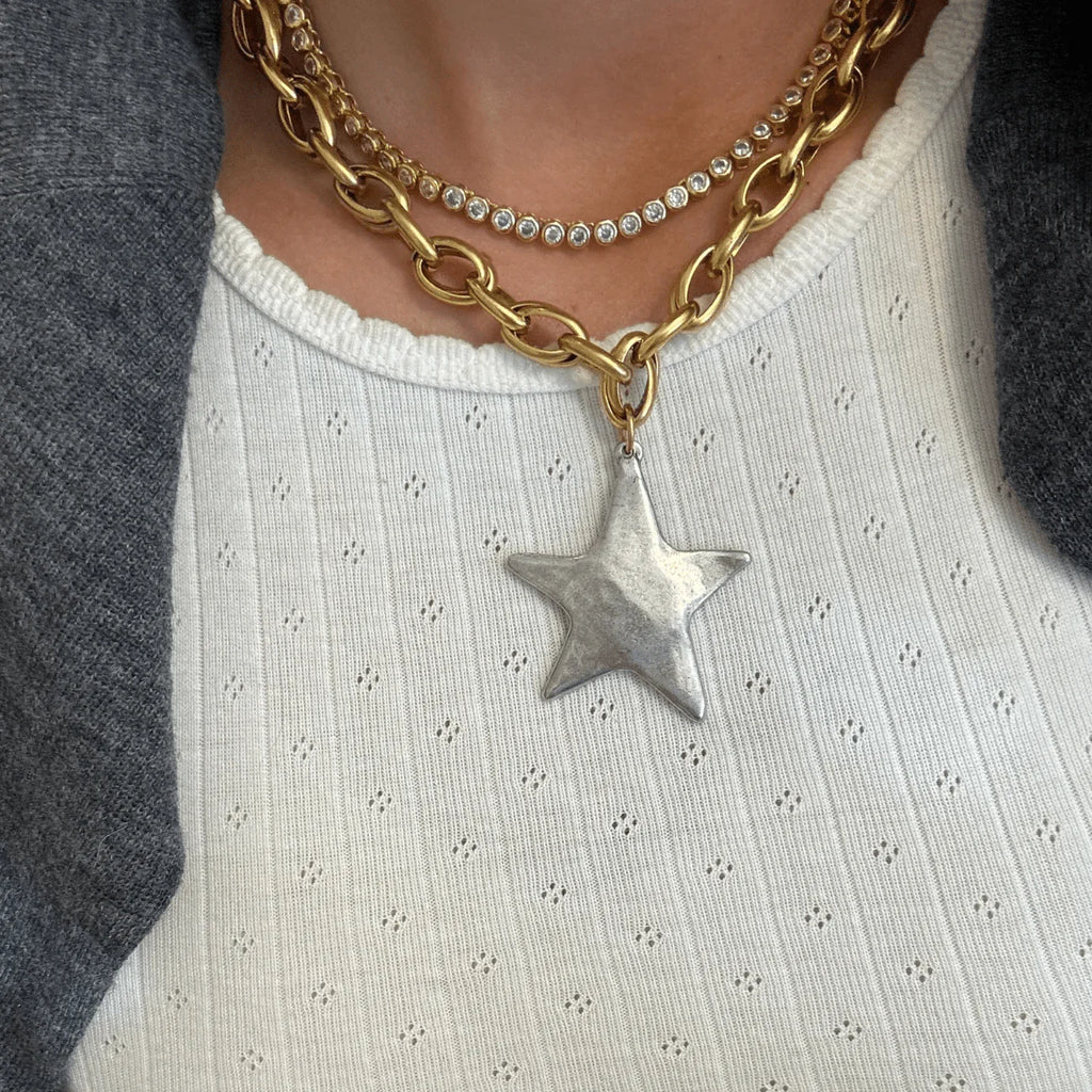 Bracha star shine Necklace Two Tone
