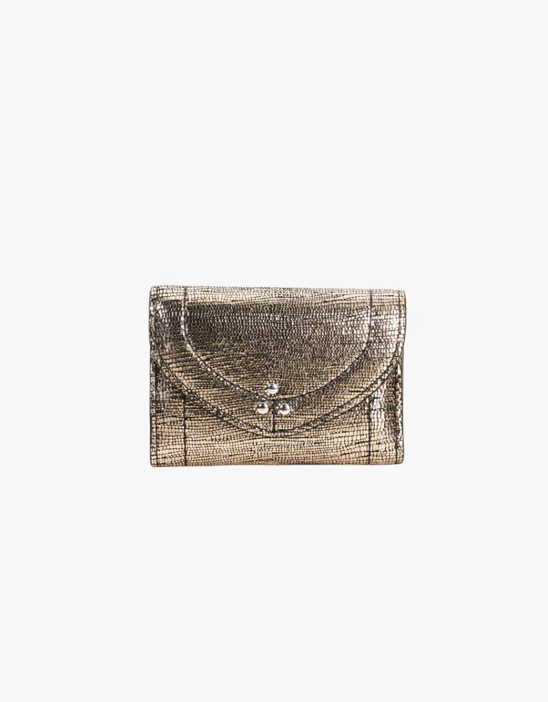Jerome Dreyfuss Helmut Wallet Lame Champagne