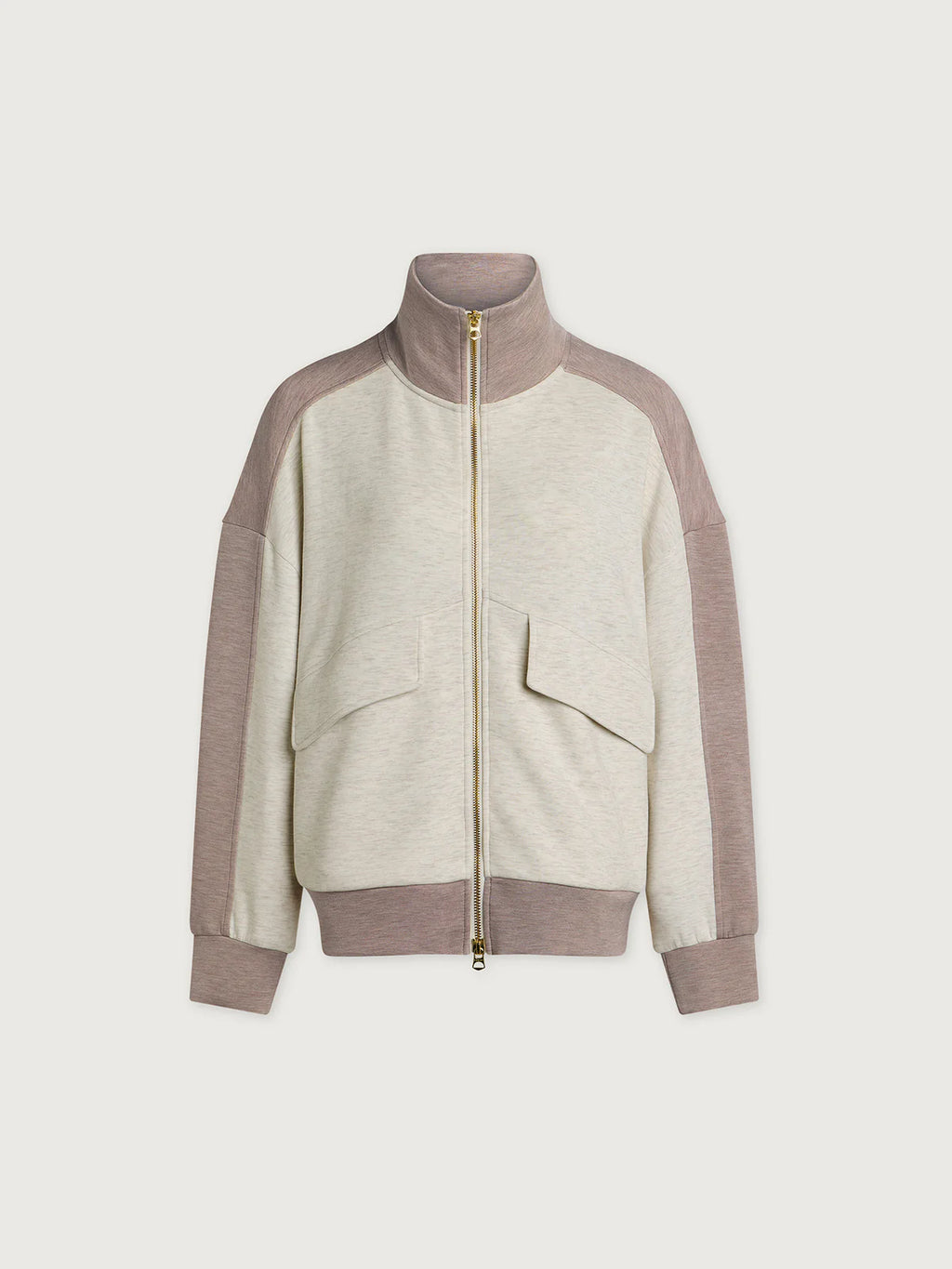 Varley Garcia 2 Tone Zip Through Sweat