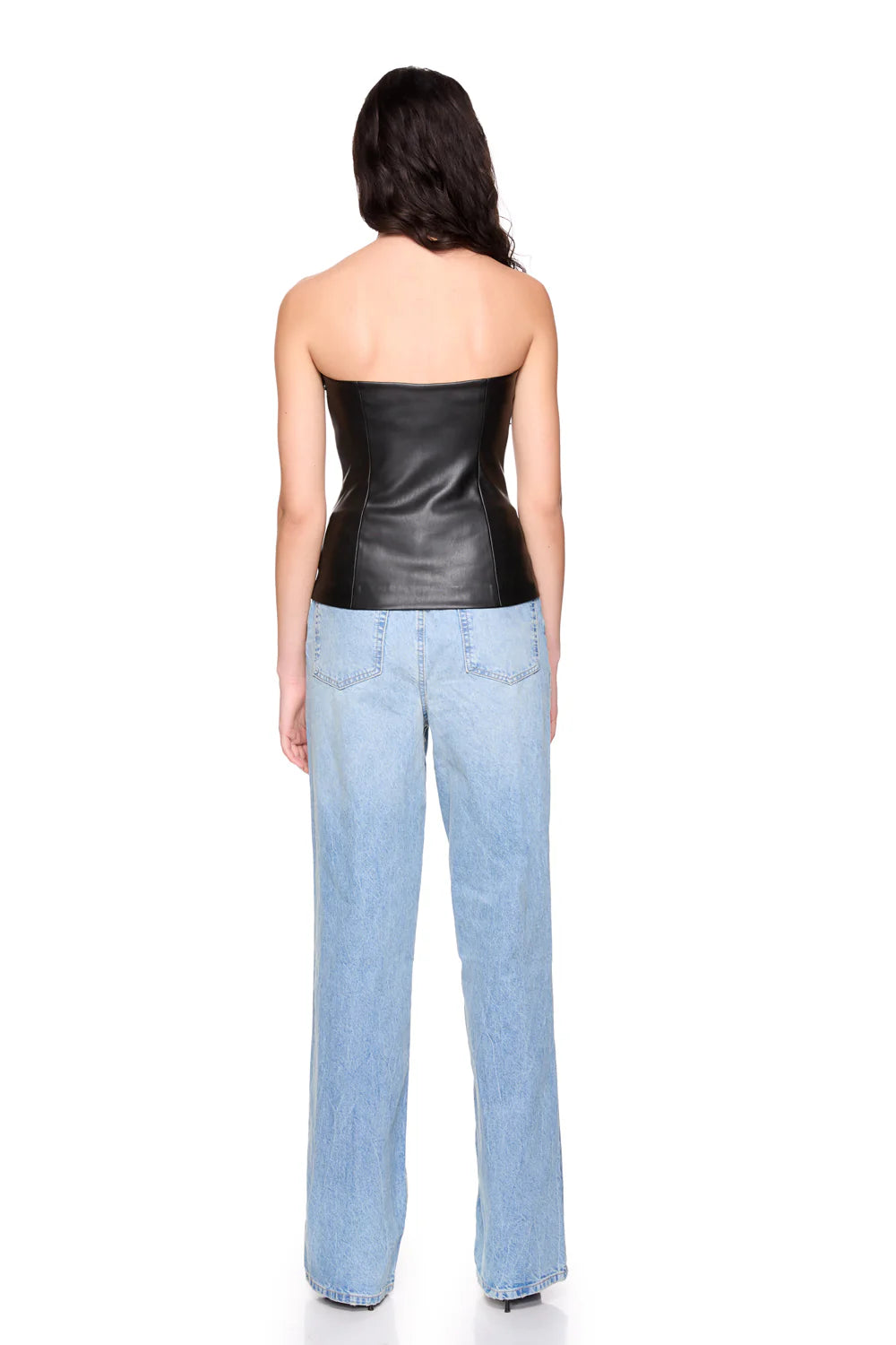 Susana Monaco Faux Leather Tube top