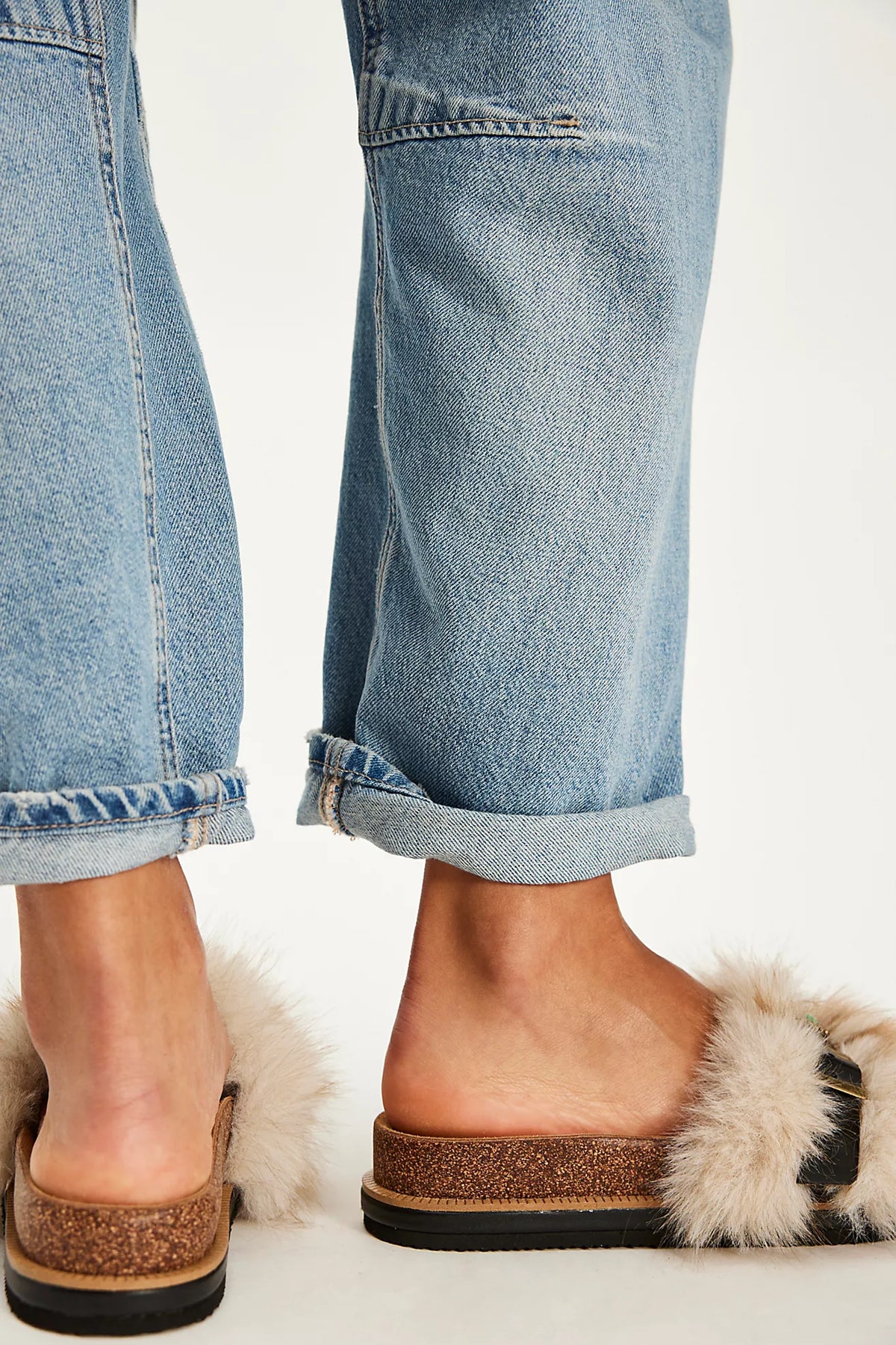 Free People Frankie Faux Fur Slide