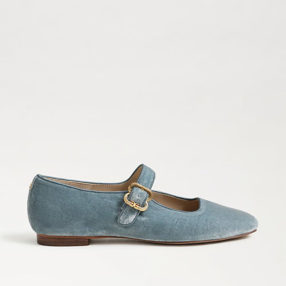 Sam Edelman Michaela Blue Velvet Flat