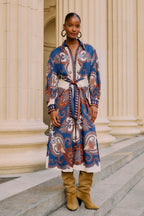 Farm Rio Arabesque Scarf Midi Dress