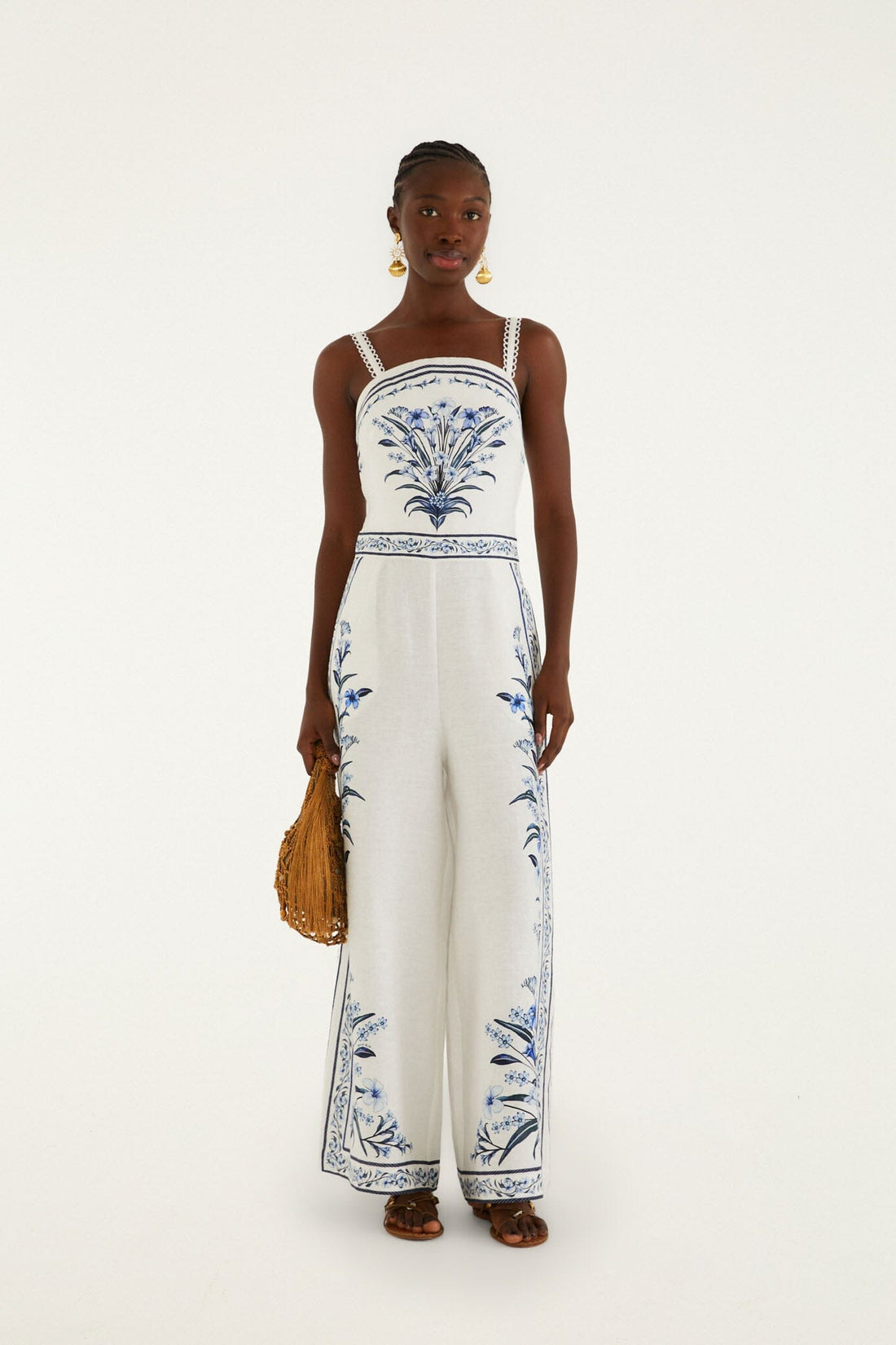 Farm Rio Flowers Arch Jumpsuit