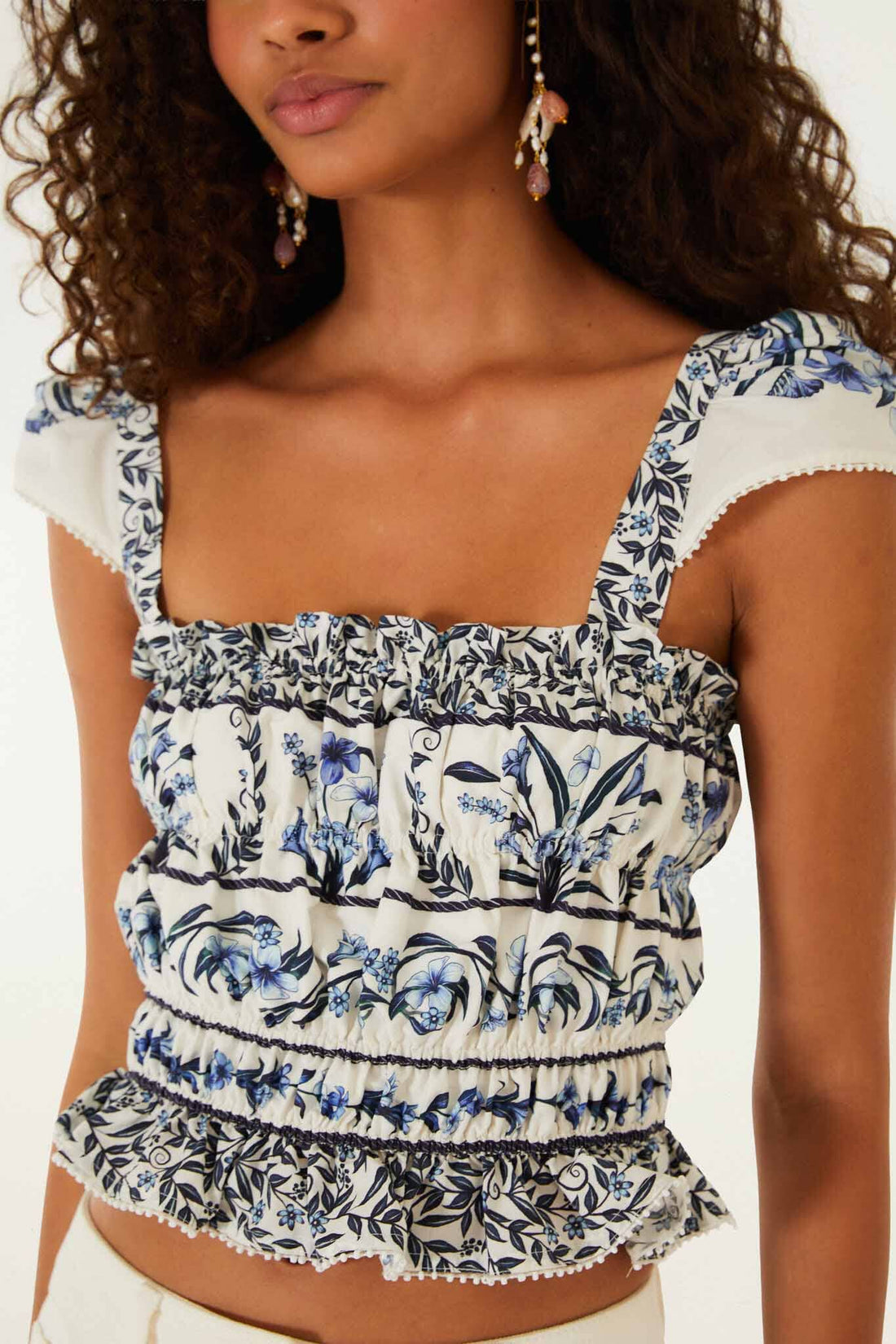 Farm Rio Flowers Arch Blouse