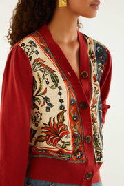 Farm Rio Ainika Garden Scarf Knit Cardigan