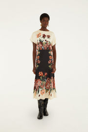 Farm Rio Winter Floral Cream Maxi Dress
