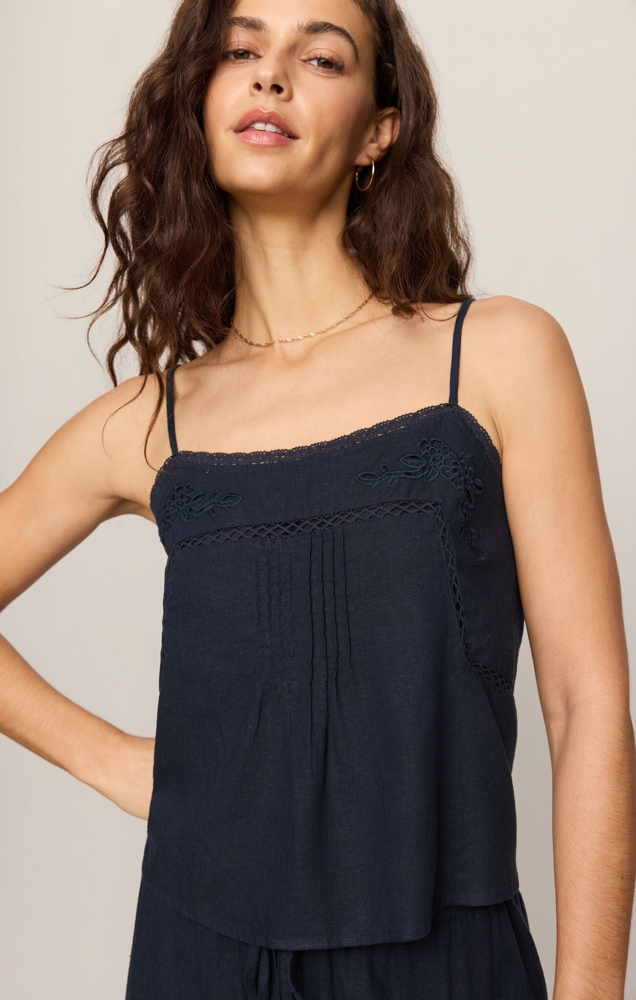 ZSupply Lille Embroidered Woven Tank