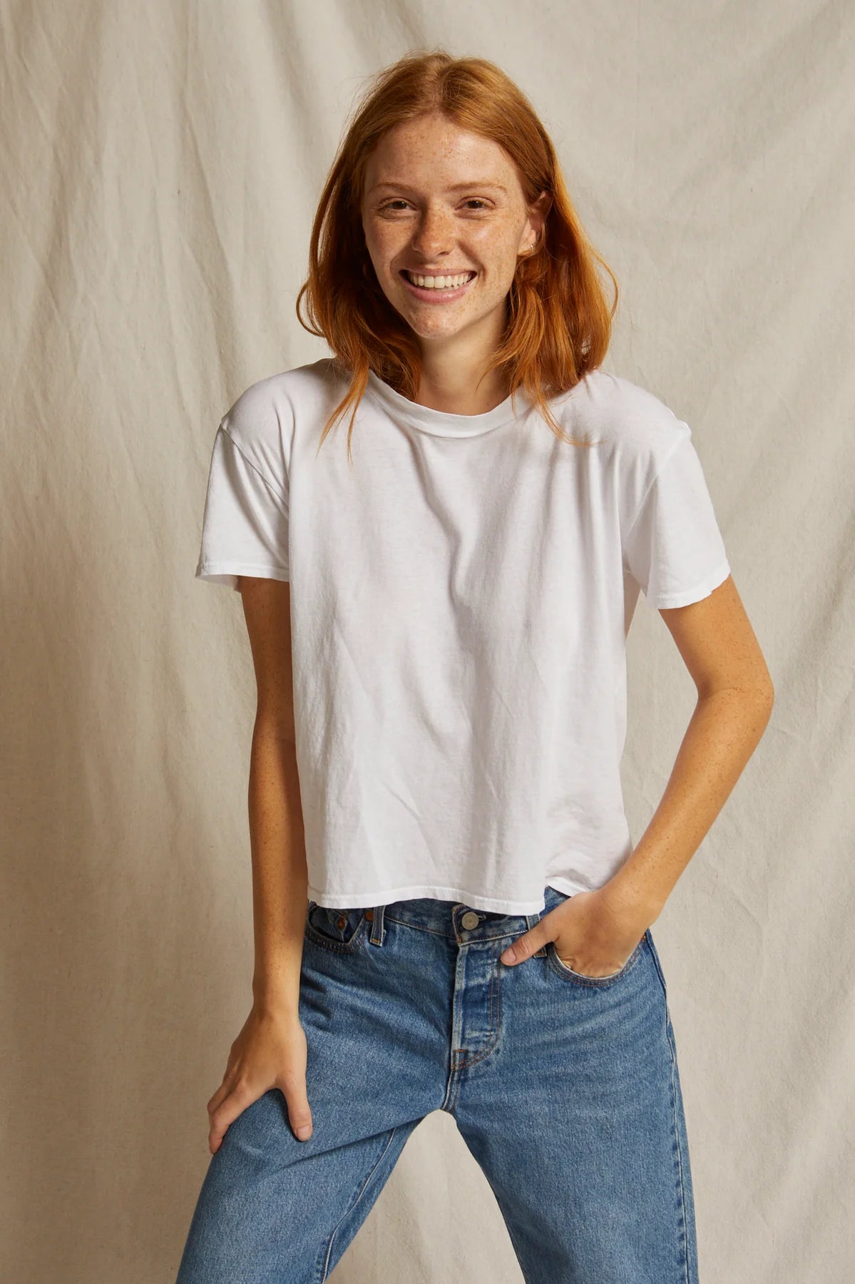 Perfect White Tee Harley Boxy Crew