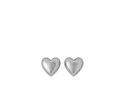 Roxanne Assoulin Puffy Heart Stud Earring Silver