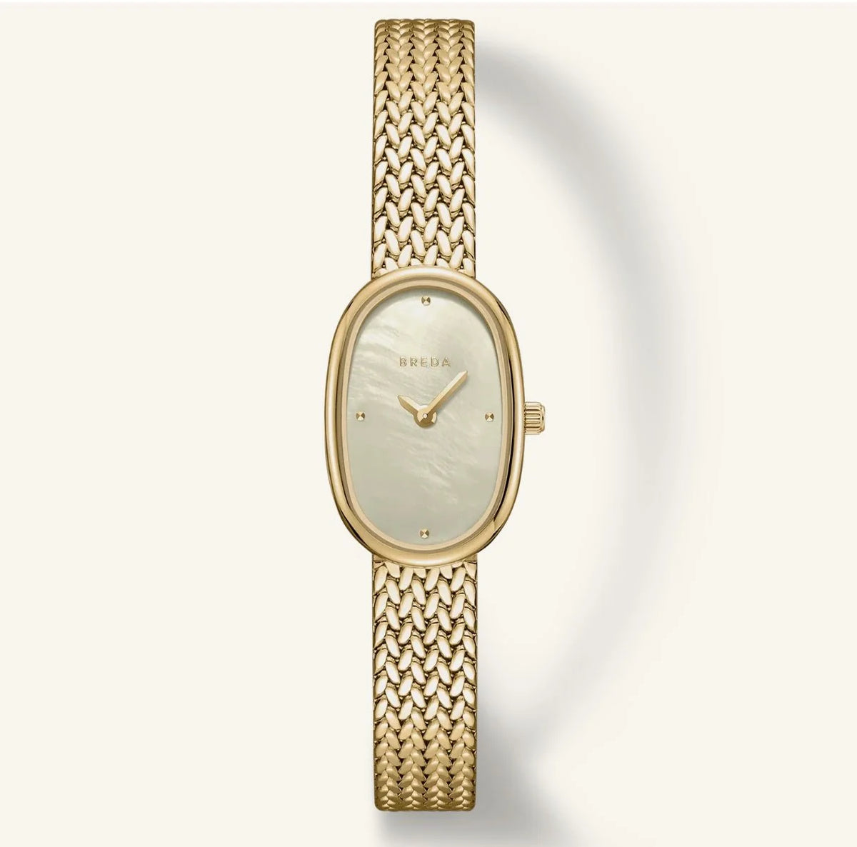 Breda Jane Mini Tethered Gold and Champ Metal Bracelet Watch