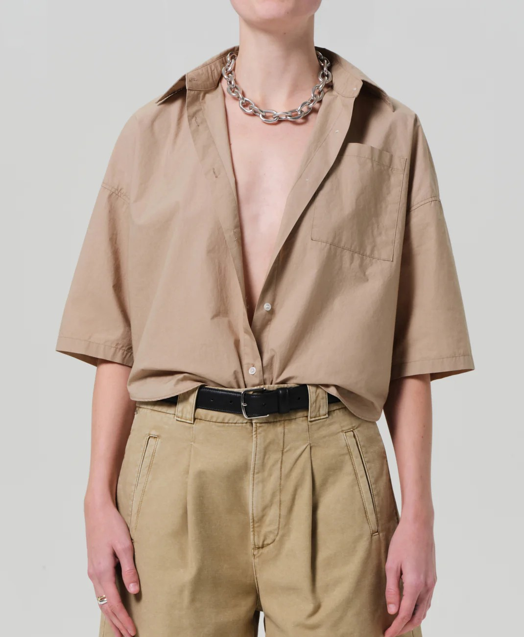 Citizens of Humanity Frances Cropped Cape Button Up