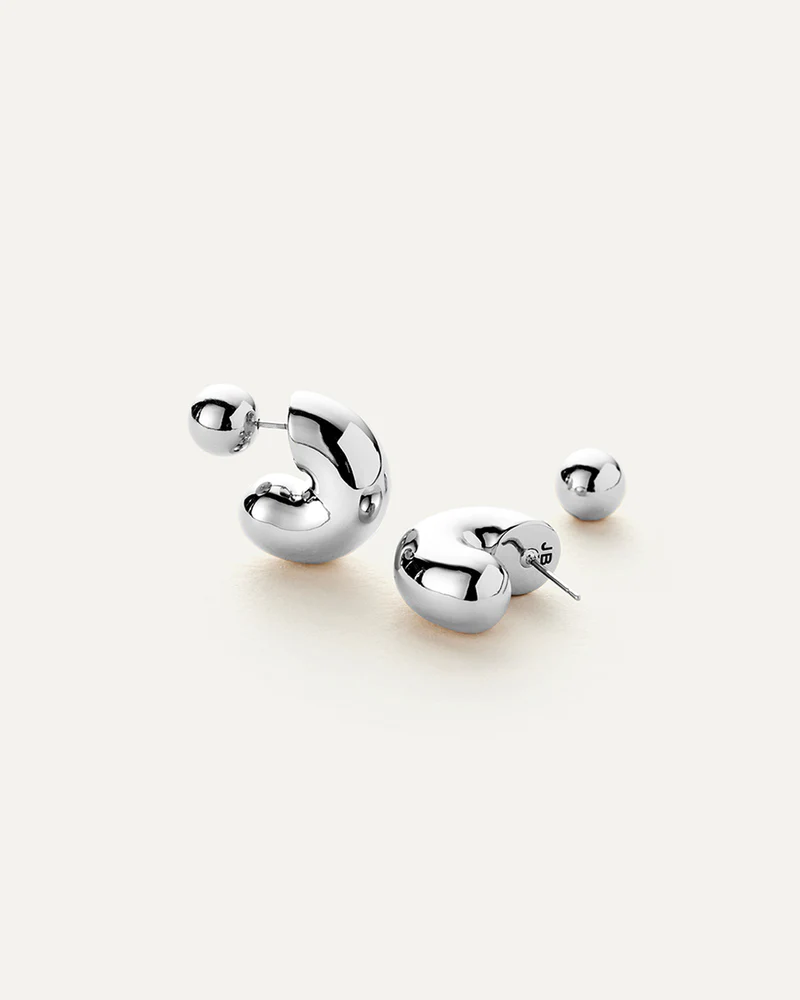 Jenny Bird: Tome Hoops Medium Silver