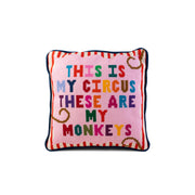Furbish Needlepoint Pillow My Monkeys
