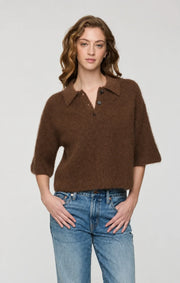 Pistola Nadya Alpaca Boxy Polo Sweater