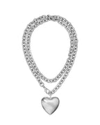 Roxanne Assoulin Heart & Soul Long Pendant Sil