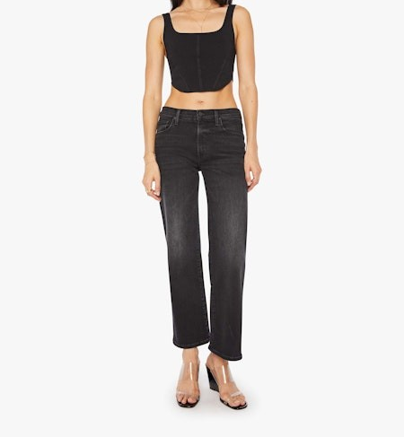 Mother The Mid Rise Rambler Zip Flood in Spiked Hair Art Flair