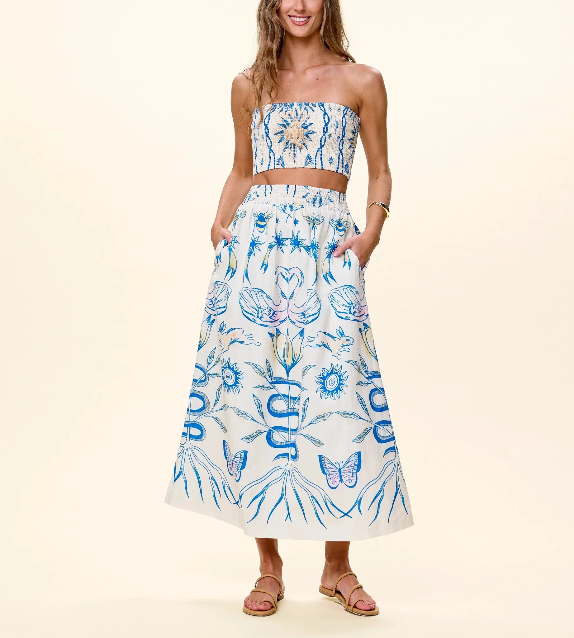Cleobella Sylvan Top/Midi Skirt Set