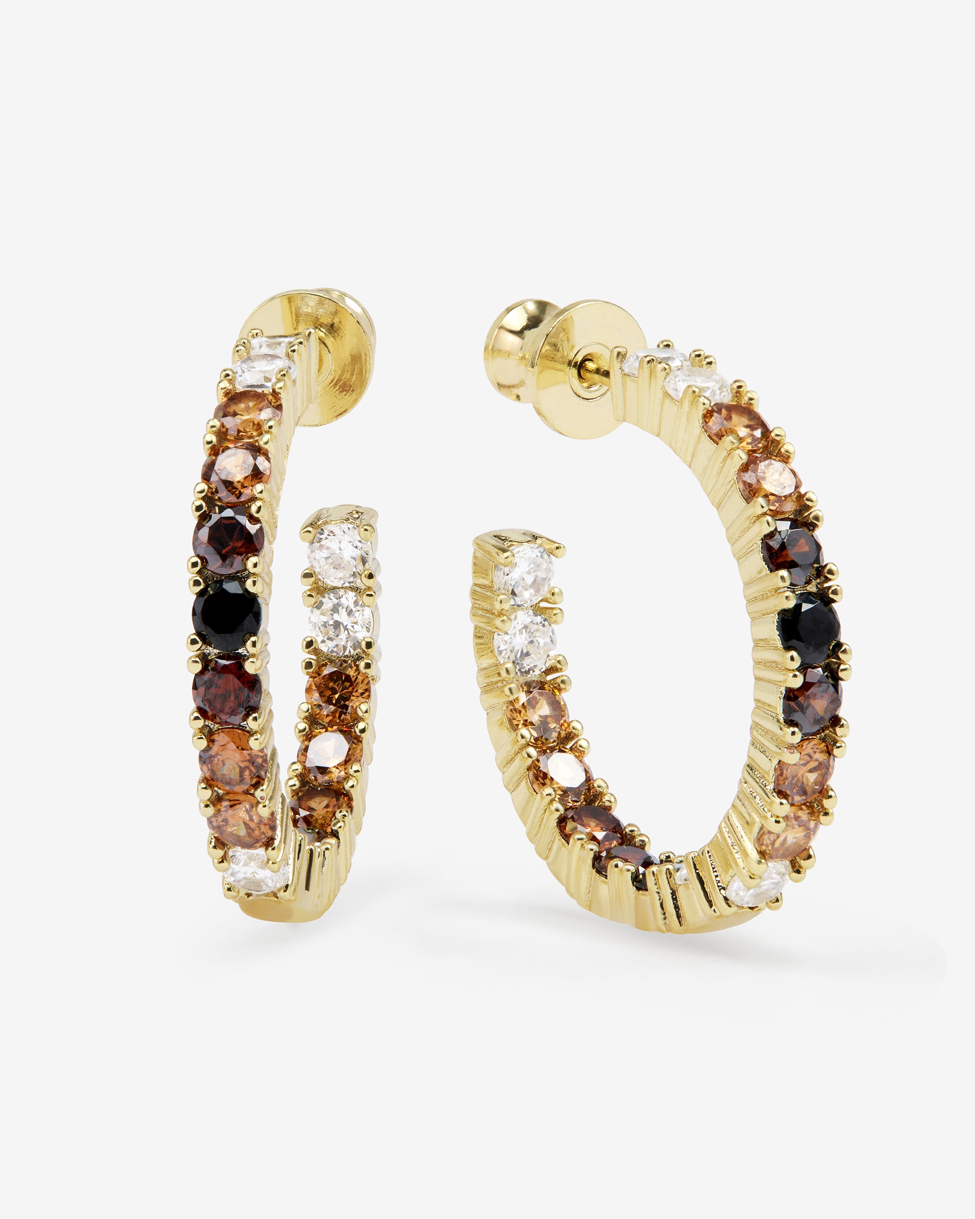 Melinda Maria Heiress Ombre Hoops 1 Gold/Black