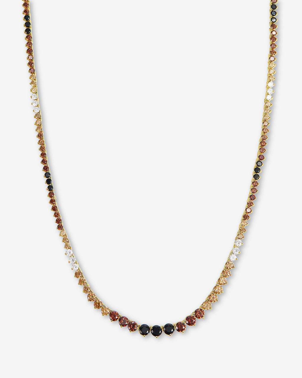 Melinda Maria Not Your Basic Tennis Necklace Black/Gold