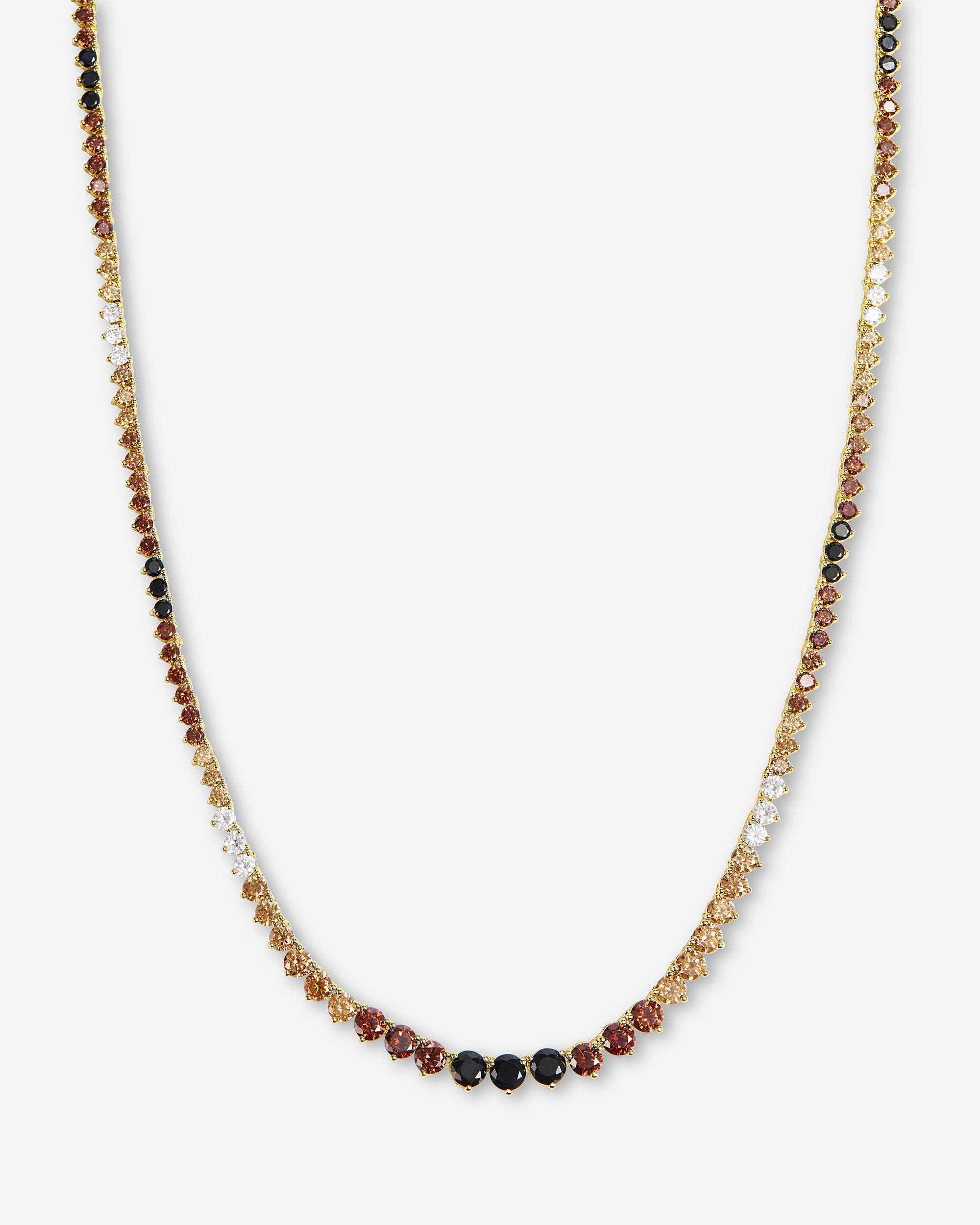 Melinda Maria Not Your Basic Tennis Necklace Black/Gold