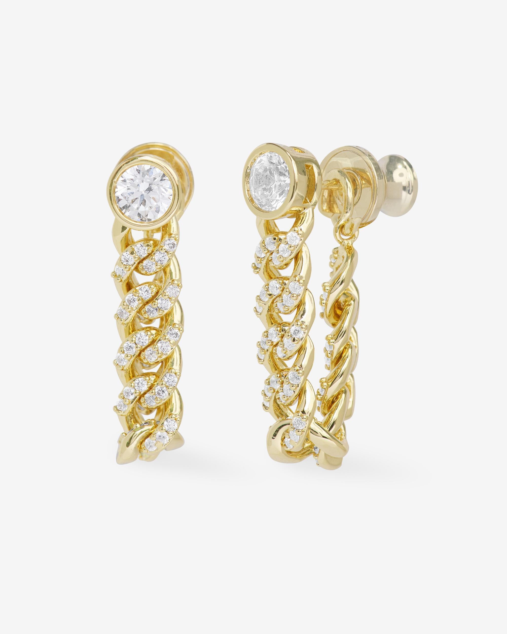 Melinda Maria Pave Julian Soft Chain Hoops